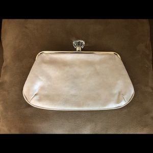 Faux Leather Beige-Tan Clutch with Removable strap